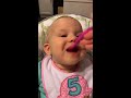 Baby loves to eat