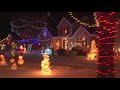Driving Down The Street of Christmas Light Houses Rahway Ln. Gates, Rochester, NY 2019 4k HDR