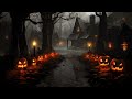 Haunted Village Haloween Ambience with Relaxing Heavy Rain & Thunderstorm Sound, Night Spooky Sound