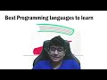 What to Learn: Programming