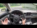 Driving The 2007 Audi S8 - 5.2L V10 Lamborghini Limo (POV Binaural Audio)