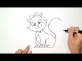 How to Draw a Cartoon Kitten from Cartooning4Kids | C4K