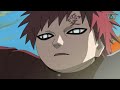 Naruto explodes Nine-Tails' red chakra upon witnessing Gaara's death at the hands of Sasori