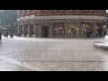 Heavy rain in Cornmarket, Belfast