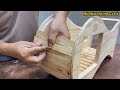 Woodworking Project From Waste Wood // Unique Table Pendulum Clock Design Never Seen Before