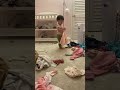 Trashing her room . 17 months old
