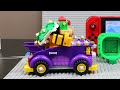 Lego Mario enters the Nintendo Switch to save Green Yoshi! Peach, Luigi & Toadette help! Mario Story