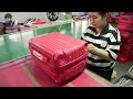 Rapid production capacity。The amazing mass production process of Chinese luggage factory