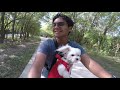 Lucy Bike Ride In a Dog VEST Barking All The Way | XOXO Lucy The Maltese