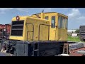 1950s General Electric Tonner locomotive in a scrapyard