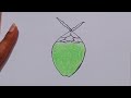 How to draw Green Coconut very easy #coconut #creative #trending
