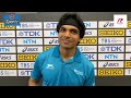 Neeraj Chopra's reaction after securing Olympic qualification with an 88.77 m throw
