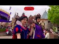 The Evil Queen and Snow White Meet Up With Many Characters at Disneyland-Mickey Mouse, Gaston & More