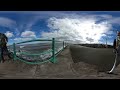360 degree  - Some pretty big waves crashing against Roker promenade in Sunderland - 360 degree