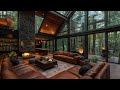Spring Morning in Forest Living Room With Soft Jazz Piano 🌤️ Jazz Background Music for Work, Study