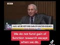 Fauci confirming his own blunt lying.