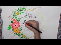 Floral Border Neon Painting | Quote Painting using Neon Acrylic Paints | Easy | CRAFT with SUHANI