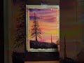 Easy watercolour sunset scenery