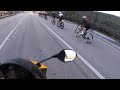 Vicious Bicycle Gang Passes Biker W/ 1 Inch