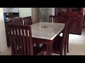 Wooden dining table with marble top - Rightwood