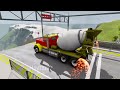 Epic High Speed Jump (Monster Truck, Land Cruiser, Mcqueen, Mater, Mixer Truck, Tesla) BeamNg Drive