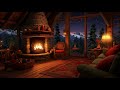 Cabin Ambience: Serene Fireplace Winter Snow Sounds for Ultimate Relaxation, Sleep, Meditation