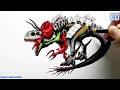 Indoraptor + Scorpios + Indominus + Ultimasaurus Drawing | Dinosaur Fusion