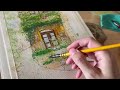 ASMR | sketching & painting with me(no music)Relaxing art