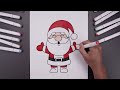 How To Draw Santa Claus | Christmas Draw & Color Tutorial