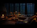 Cozy Room On Rainy DayRainy Night🌧️🔥Relaxing Rain and Fire Sounds