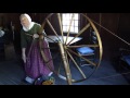 Spinning on a Great Wheel at Colonial Daggett Farm