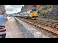 GBRf Class 50s Nos 50007 Hercules and 50049 Defiance through Dawlish
