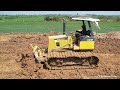 Amazing Project to Push The Soil Into The Water !!Multi Land Truck with 2 Bulldozer Komatsu D31P