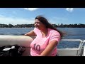 crazy woman on a boat