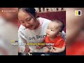 Sister tricks younger brother into eating healthy food in China