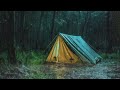 Wonderful Deep Sleep on Rainy Night | Heavy Pouring Rain on Tent In Rainforest | White Noise ASMR