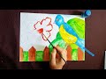 Bird Drawing for Beginners || Bird Scenery Drawing || Birds Drawing Colour || How to Draw Birds.