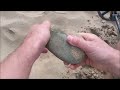 Air Metal Detector on Barmouth Beach August 2022. Coins.