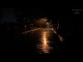Rain Sounds on Dark Alley with Distant Thunder - Relaxing Rain at Lightning Night for Sleeping