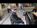 Joji - Glimpse of Us piano - Street Performance that will AMAZE you!