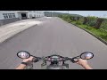 Test riding the VGM Apache (bike for the UK)