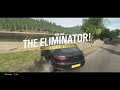 Forza Horizon 4 Eliminator - Level 5 Macan Humorously Watching Level 10s Try to Cross the Reservoir.