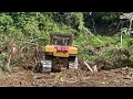 Good Job D6R Bulldozer Operator Building Roads for Residents' Parks