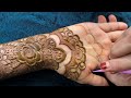 Beautiful Latest Heavy Bridal Henna Design | Latest Indian Mehndi design Tutorial | Thouseen Syed