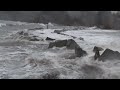 Clark Island Causeway in Maine gets slammed from super storm!