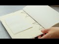 Bookbinding gives me peace and focus ✦ Make a journal with me, ASMR Coptic binding process