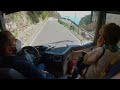 Narrow drive in cliff, Italy 4K