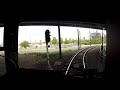 Denver Light Rail – D Line – Viewed from the rear driving cab