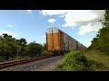 KCSM 4511 Leads Northbound Autorack Train At Watson Lane In New Braunfels, Texas on 6/30/2024