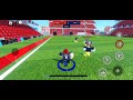 Playing Roblox super league soccer